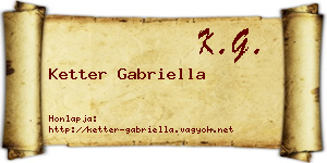 Ketter Gabriella névjegykártya